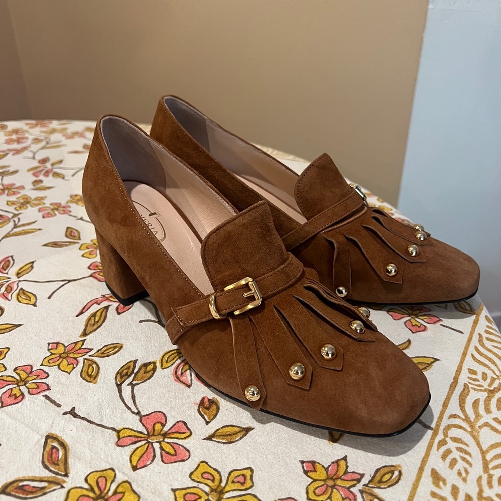 Italian heel shoes 100% suede